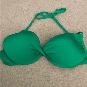 Green push up bikini top